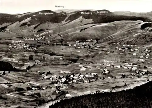 Ak Bernau im Schwarzwald, Fliegeraufnahme