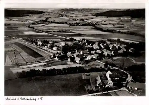 Ak Erzberg Wöritz in Mittelfranken, Fliegeraufnahme