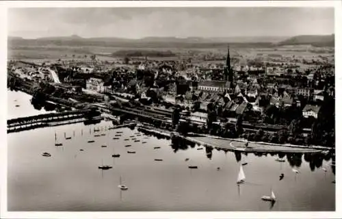 Ak Radolfzell am Bodensee, Seeblick, Fliegeraufnahme