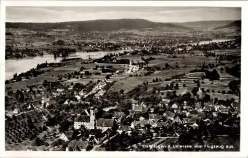 Ak Oehningen Öhningen am Untersee Baden, Fliegeraufnahme