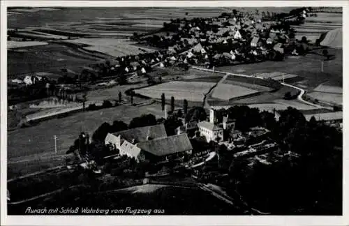 Ak Aurach in Mittelfranken. Fliegeraufnahme, Schloss Wahrberg