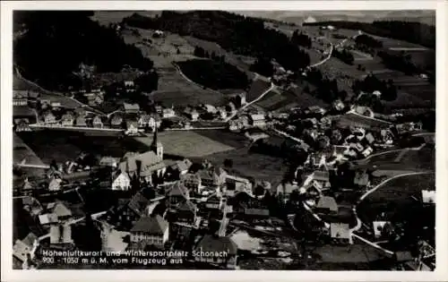 Ak Schonach im Schwarzwald, Fliegeraufnahme