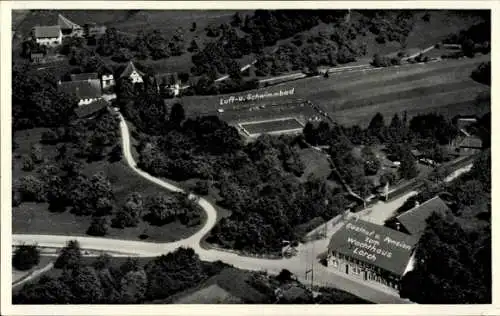 Ak Lorch Baden Württemberg, Fliegeraufnahme, Gasthof zum Wachthaus, Bes. Brommer