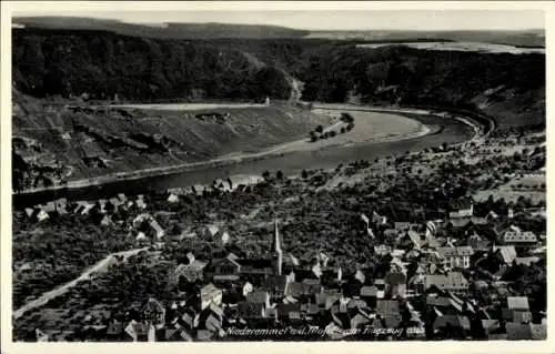 Ak Niederemmel Piesport, Fliegeraufnahme