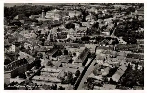 Ak Bruchsal im Kraichgau Baden, Fliegeraufnahme