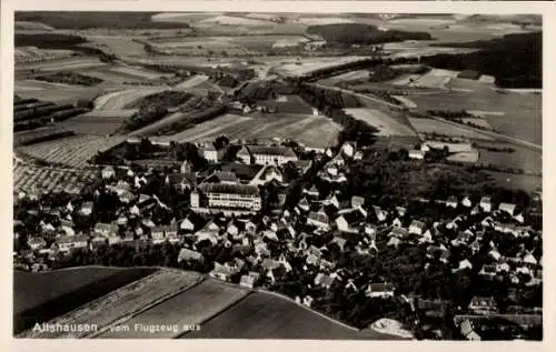 Ak Altshausen in Oberschwaben Württemberg, Fliegeraufnahme