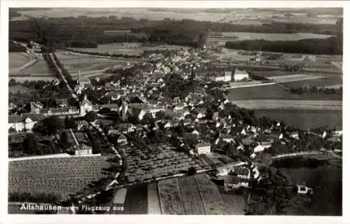 Ak Altshausen in Oberschwaben Württemberg, Fliegeraufnahme