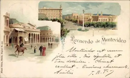 Litho Montevideo Uruguay, Platz, Denkmal