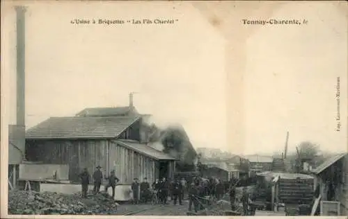 Ak Tonnay Charente en Charente Maritime, Brikettfabrik