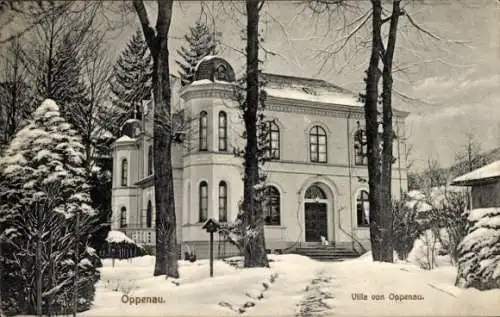 Ak Oppenau im Schwarzwald, Villa von Oppenau im Winter