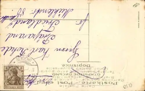 Präge Ak Glückwunsch Neujahr, Kleeblatt, Schweine