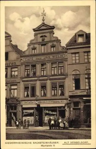 Ak Düsseldorf am Rhein, Niederrheinische Backsteinhäuser, Marktplatz 9, Konditorei A. H. Winzen