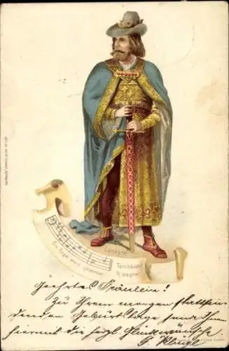 Lied Litho Tannhäuser von Richard Wagner, Landgraf