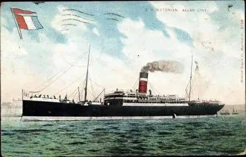 Ak Montreal Québec Kanada, S.S. Victorian, Allan Line, Montreal Import C Metal S2108