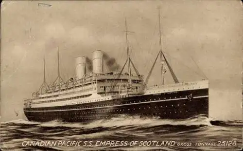 Ak Dampfer S.S. Empress of Scotland, Canadian Pacific Ships, CPS