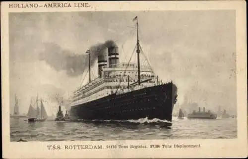 Ak Dampfer T.S.S. Rotterdam, Holland-America Line HAL