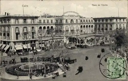 Ak Cairo Kairo Ägypten, Opernplatz