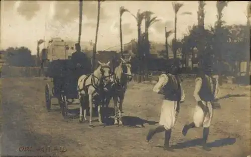 Ak Cairo Kairo Ägypten, Pferdekutsche