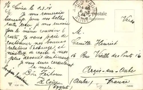 Ak Cairo Kairo Ägypten, Statue von Süleiman Pascha