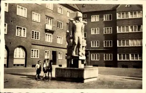 Ak Hamburg Mitte Altstadt, Hummel-Brunnen, Kinder