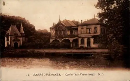 Ak Sarreguemines Saargemünd Lothringen Moselle, Casino des Fayenceries in  Saargemünd