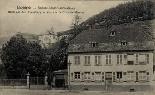 Ak Sainte Marie aux Mines Markirch Elsass Haut Rhin, Blick auf den Kreuzberg