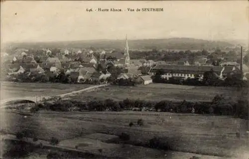 Ak Sentheim Elsass Haut Rhin, Gesamtansicht