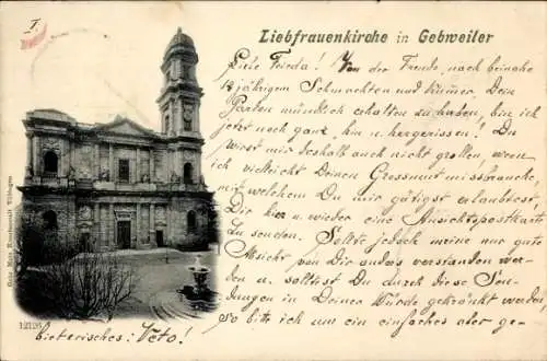 Ak Guebwiller Gebweiler Elsass Haut Rhin, Liebfrauenkirche