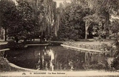 Ak Mulhouse Mülhausen Elsass Haut Rhin, 31 MULHOUSE Le Parc Salvator