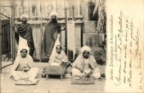 Ak Paris, Jardin Zoologique d'Acclimatation, Les Malabares