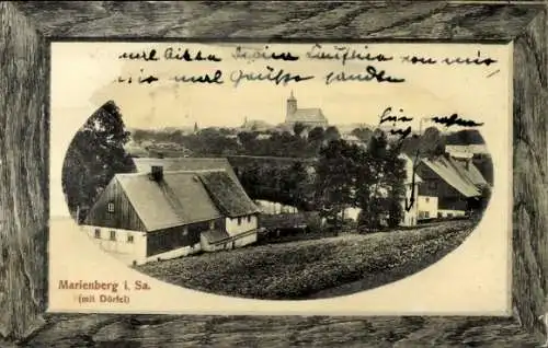 Ak Marienberg im Erzgebirge Sachsen, Gesamtansicht