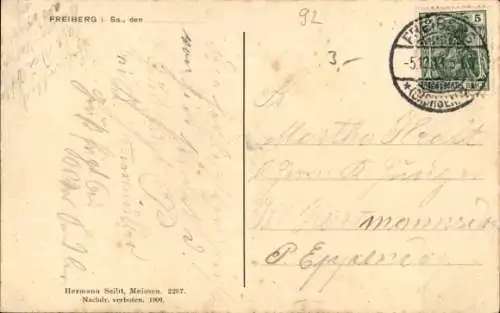 Ak Freiberg in Sachsen, Gesamtansicht