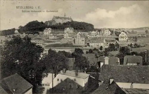 Ak Stollberg im Erzgebirge, Schloss Hoheneck, Gartenstadt