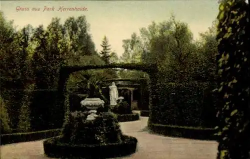 Ak Herrenhaide Burgstädt in Sachsen, Park