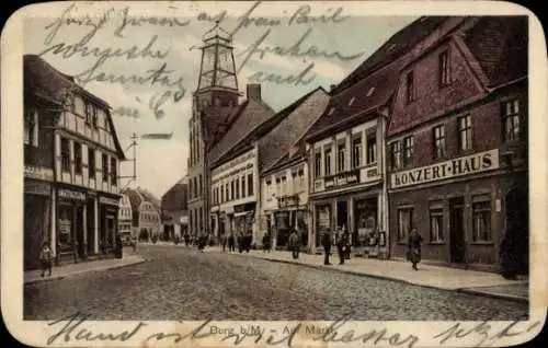 Ak Burg bei Magdeburg, Am Markt