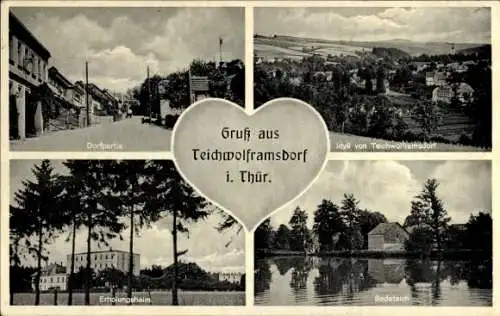 Ak Teichwolframsdorf in Thüringen, Erholungsheim, Gesamtansicht