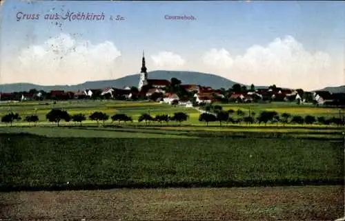 Ak Wuischke Hochkirch in der Oberlausitz Sachsen, Czorneboh, Panorama