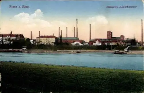 Ak Riesa an der Elbe Sachsen, Eisenwerk Lauchhammer