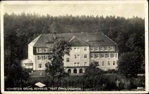 Ak Hohnstein Sächsische Schweiz, Post Erholungsheim