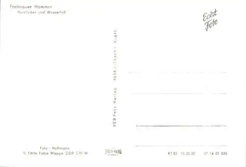 Ak Erlbach (bei Rochlitz) Colditz in Sachsen, Wasserfall, Fachwerkhäuser