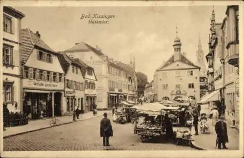 Ak Bad Kissingen Unterfranken Bayern, Marktplatz