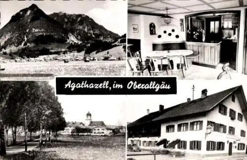 Ak Agathazell Sankt Agatha in Oberösterreich, Ort mit Umgebung, Gasthof zum Grüntenblick