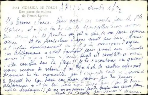 Ak Corrida de toros, Stierkampf