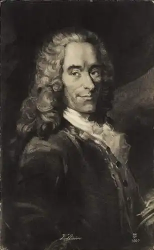 Ak Voltaire, Dichter, Portrait