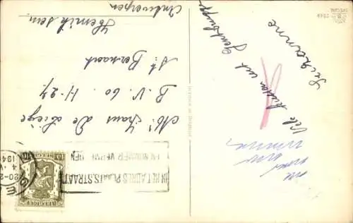 Künstler Ak weißes Pferd