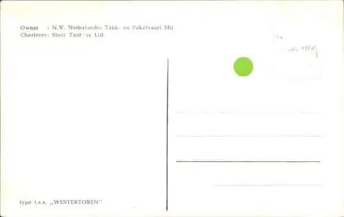Ak Tanker TSS Westertoren, Shell Tankers Ltd.