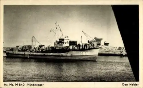 Ak Hr. Ms. M 840 Mijnenveger, Niederländisches Minenräumboot