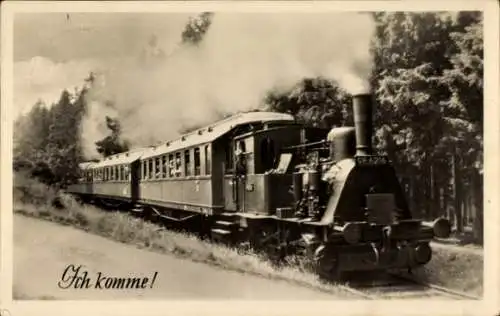 Ak Deutsche Eisenbahn, Nr. 98 6216, Dampflok, Wir kommen