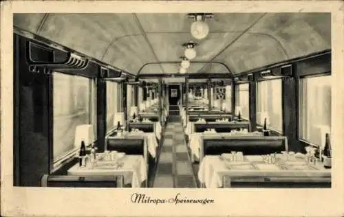 Ak Mitropa Speisewagen der Deutschen Reichsbahn