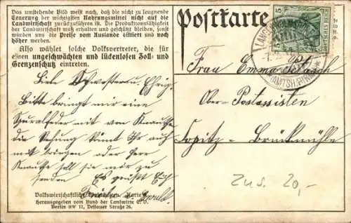 Ak Steigerung der durchschnittl. Korn- und Brotpreise sowie Fleisch von 1891-1910 in Berlin